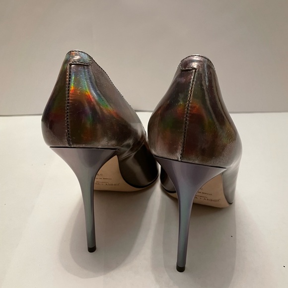 Jimmy Choo Pearl Gold Leather 4” Heel Pumps Size 38.5 NWOT - Picture 4 of 6